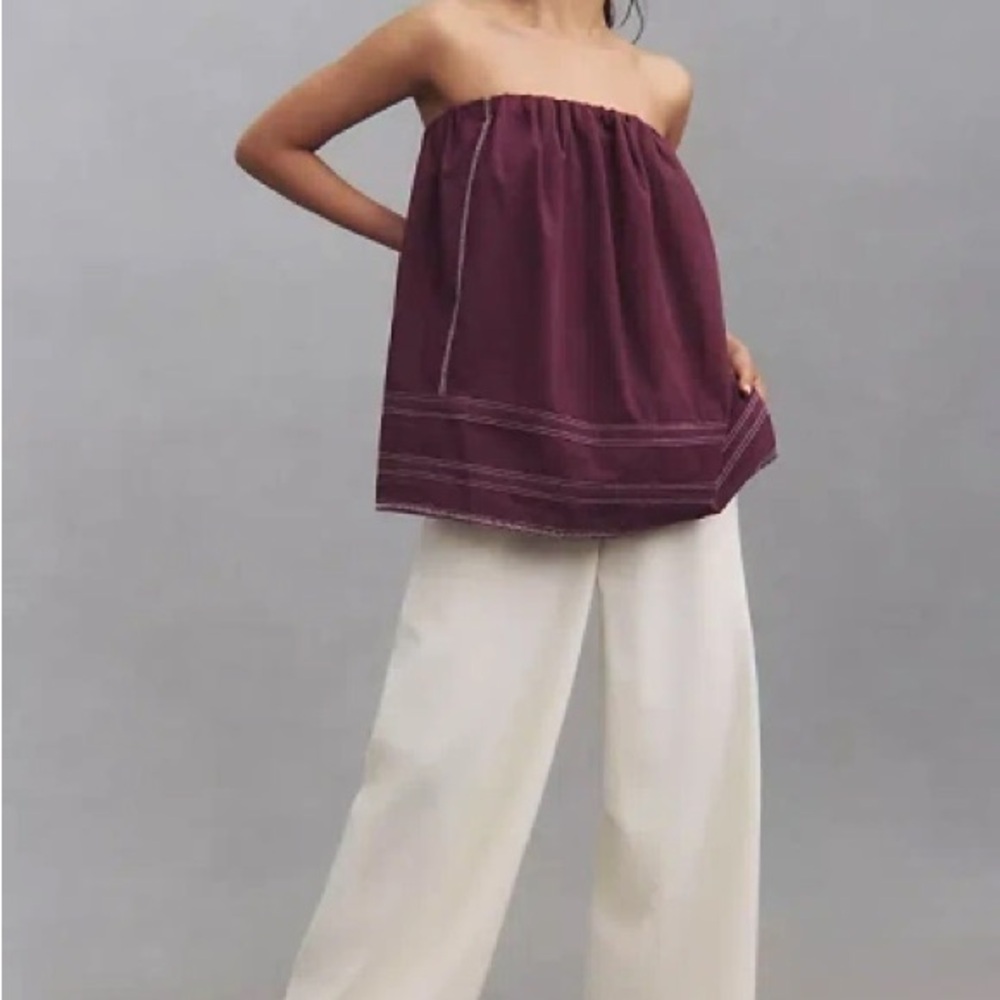 Anthropology Pilcro Strapless Tunic Blouse